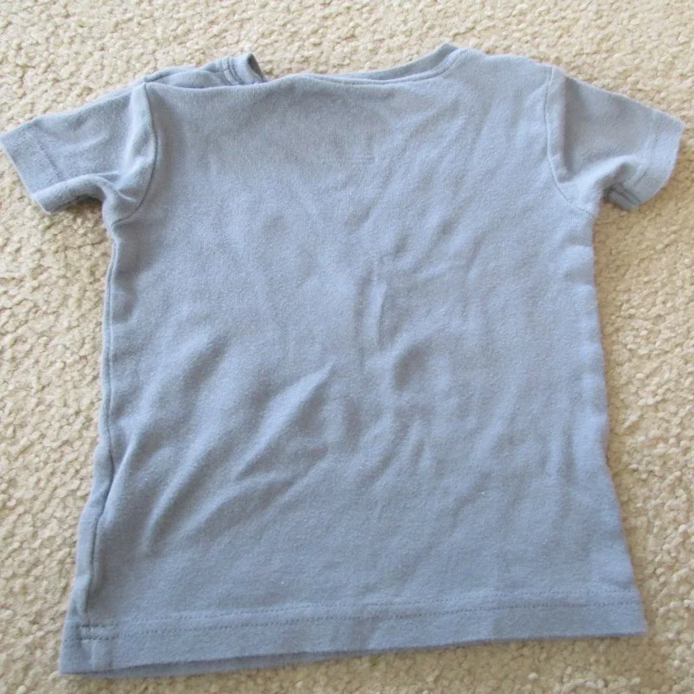 Carters Pajama Shirt Toddler Boys Size 2T Gray‎ Short Sleeve Dinosaur Roar Sleep
